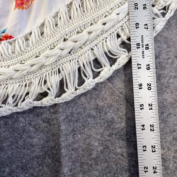 Love J Braided Woven Floral White‎ Boho Top, Medium - Picture 10 of 12